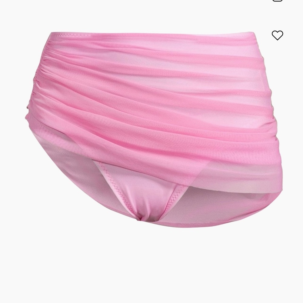 Norma Kamali Pink Sarong Swimwear with Elegant Draping